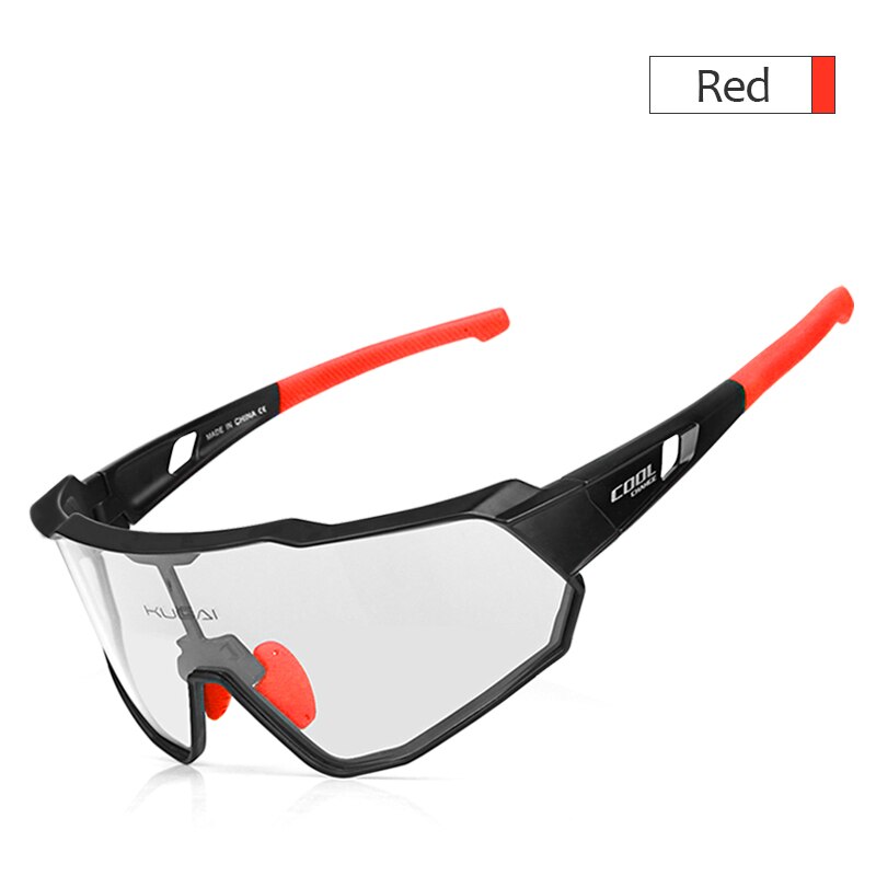 CoolChange Meekleurende Fietsen Bril Running Outdoor Sport MTB Bike Zonnebril UV400 Mannen Vrouwen Road Fiets Bril Brillen: Photochromic-Red