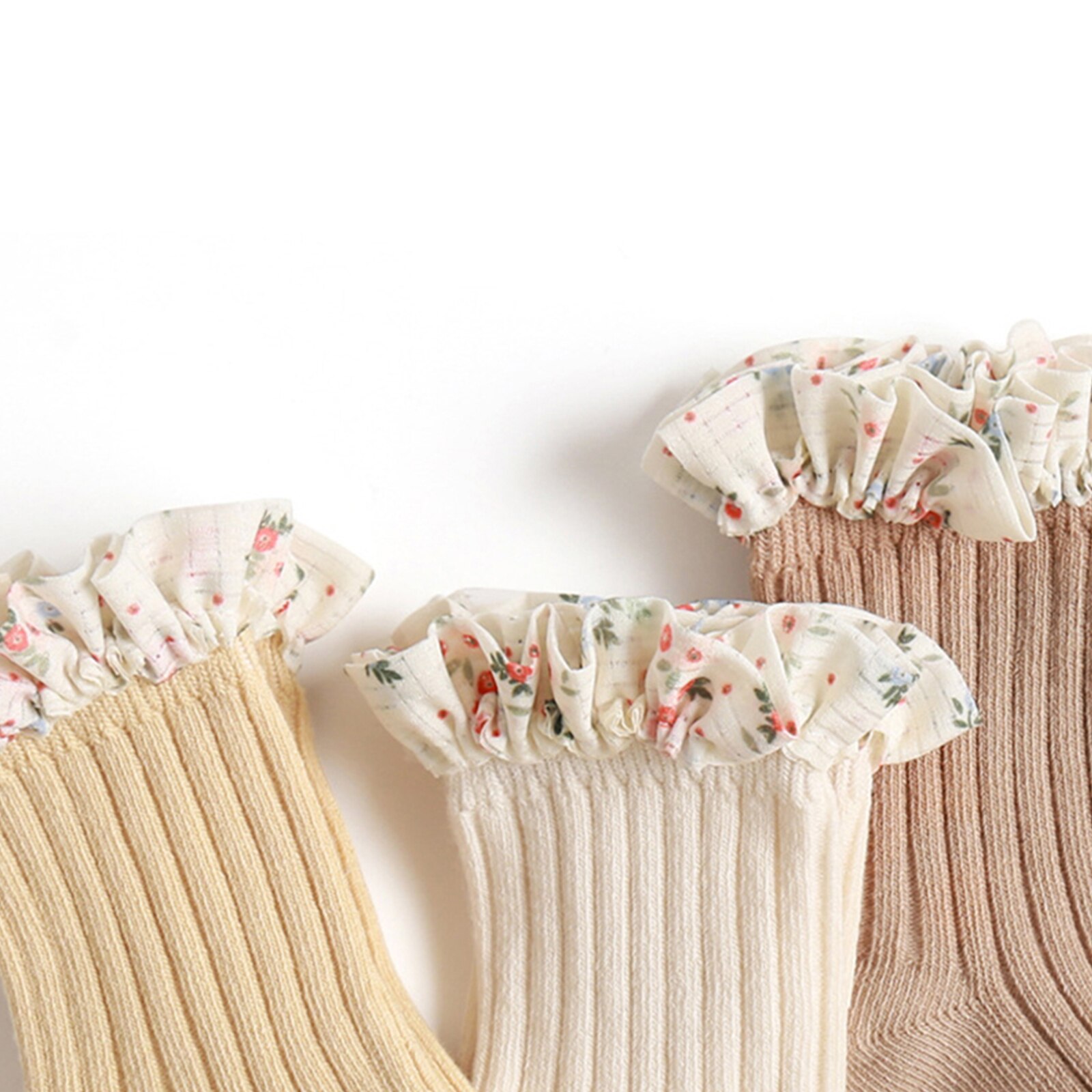 Calcetines de algodón peinado para niña, medias de tubo medio de encaje de princesa de gasa de estilo informal, accesorios para bebé, ropa para bebé, novedad de Primavera de 2022