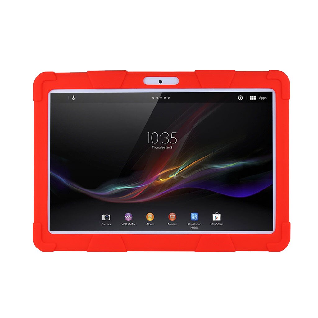 Universal Siliconen Cover Case Voor 10 10.1 Inch Android Tablet Pc Flexibele Vaste Frame Beschermende Shockproof: RD