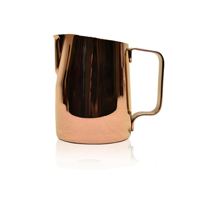 Kaffekanna 450ml mjölkskumningskanna skumskummare expressokopp expressokopp cafeteira espressokoppar skumskummare: Guld-