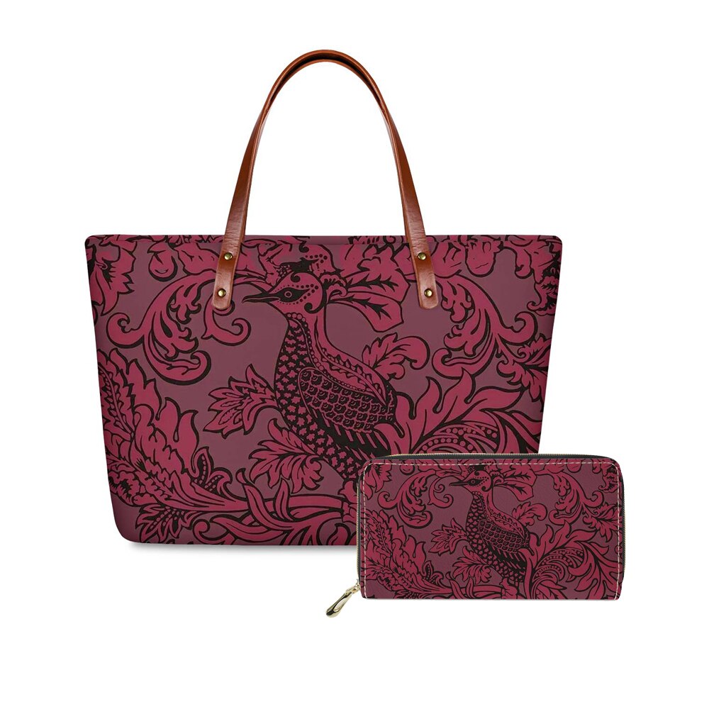 2 pz/set modalità Personalizzata Donne Borse Polinesiana Tradizionale Tribale Del Modello di Lusso di Disegno Borse A Spalla Per La donna Casual Della Borsa Della Borsa: z026