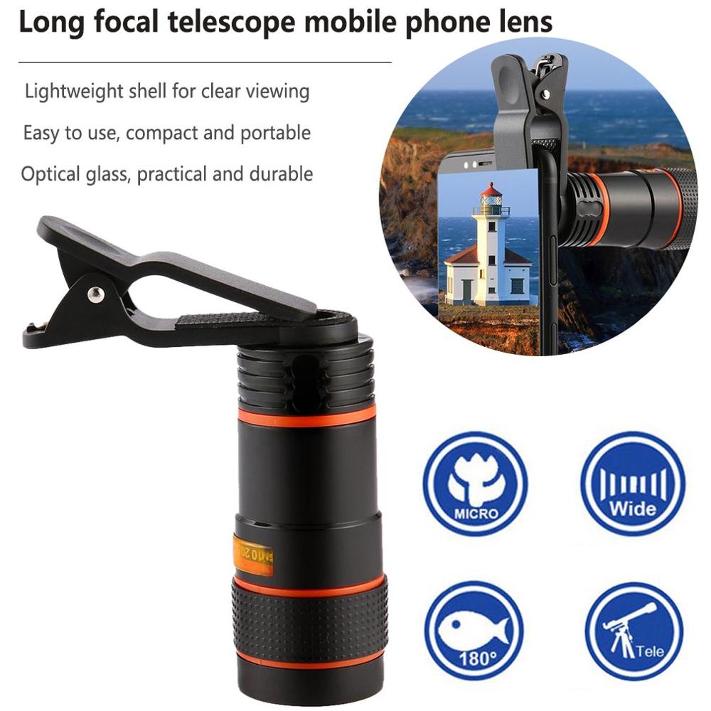 Télescope monoculaire Portable et Mini à fort grossissement lentille longue mise au point universelle pour appareil photo numérique et téléphones mobiles