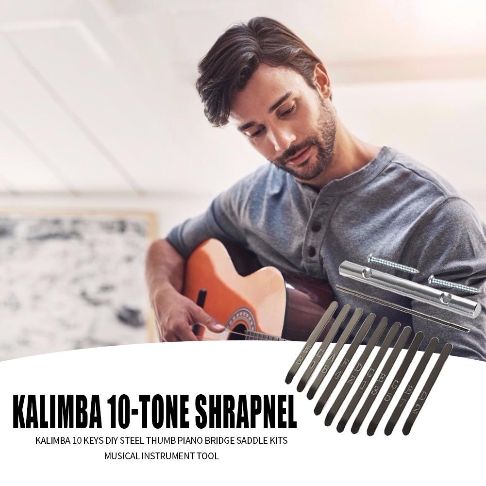 Kalimba 10 Keys DIY Steel Thumb Piano Bridge Saddle Kits Musical Instrument Tool DIY Replacement Parts Musical Accssories