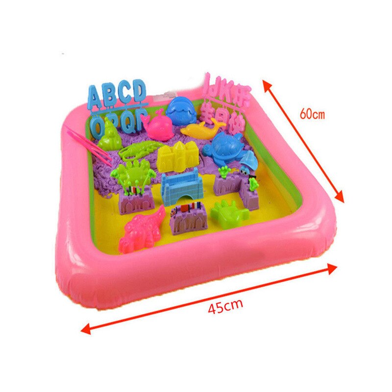 Opblaasbare Dynamische Zand Lade Indoor Magie Spelen Zand Opvoeding Kinderen Speelgoed Ruimte Opblaasbare Accessoires Pvc Zand Tafel