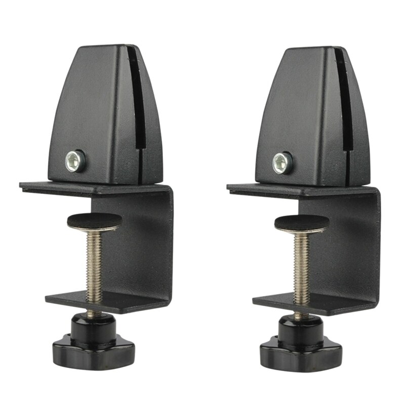2 Pcs Office Desk Divider Clamp Privacy Screen Clip Holder Bracket Screen Baffle Clamp Partition for Table Clamp: Black