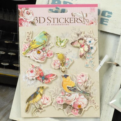 Diy 3d klistermærker scrapbog materiale metal cameo ramme sommerfugl blomst klistermærke fil album journalisering dekoration hobby håndværk: 14001