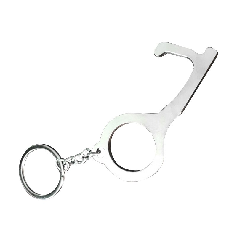 Keine-berühren Tragbare Legierung Türöffner Tür Griff Schlüssel Assistent Drücker Bequem Hygiene Hand Antimikrobielle Durcheinander EDC Türöffner: J