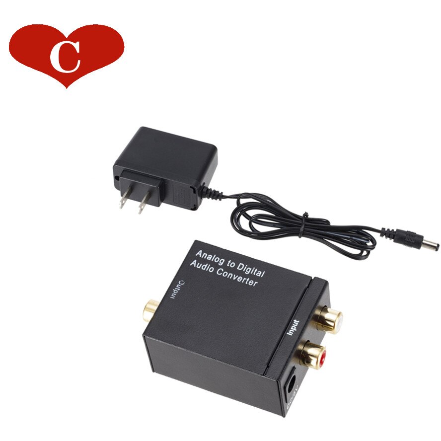 Nyeste analog til digital adc konverter optisk coax rca toslink lyd lydadapter spdif adapter til apple tv til xbox 360 dvd: Os