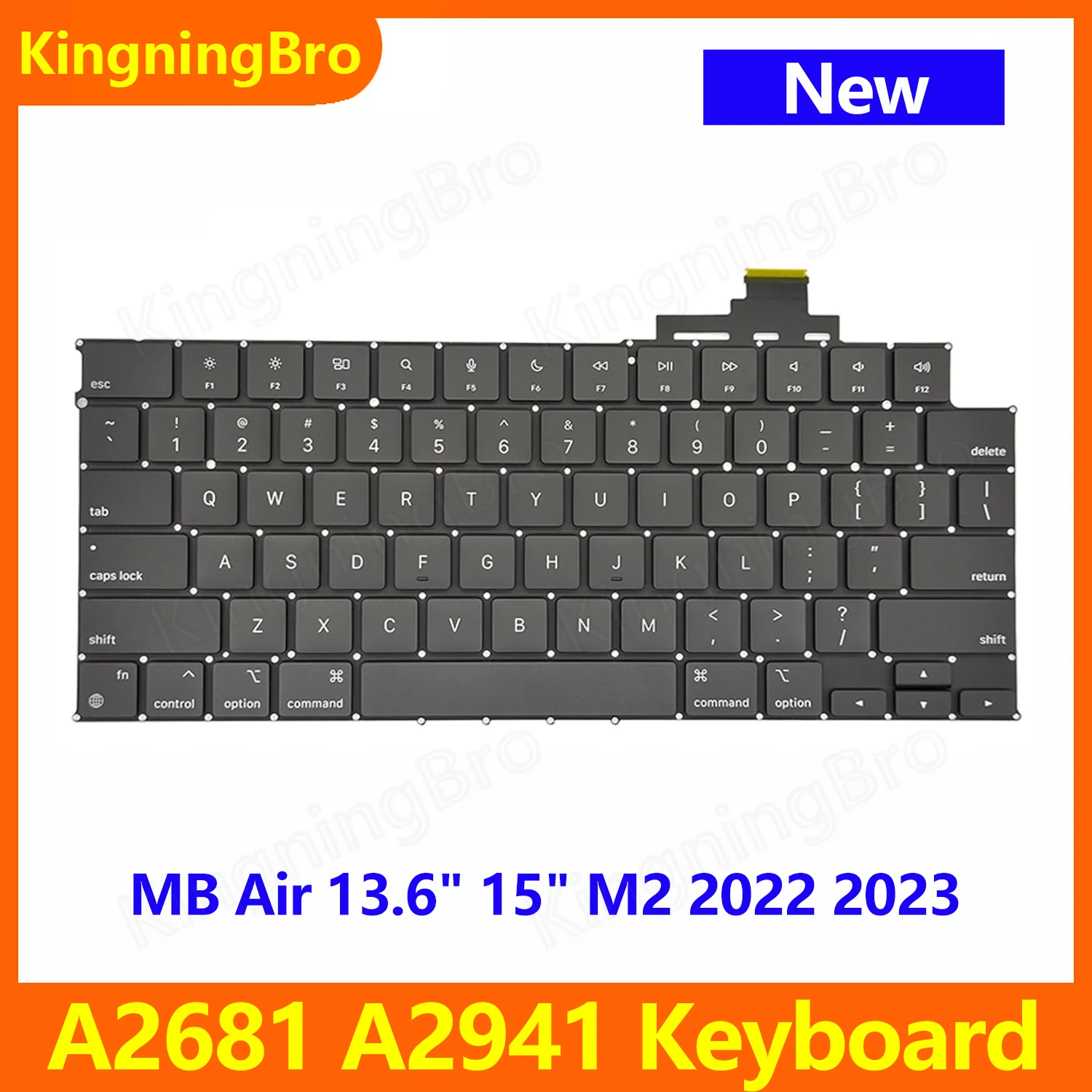 Toetsenbord UK US Spanje Frans Russisch Koreaans Voor Macbook Air 13.6 "15" M2 A2681 A2941 Toetsenbord 2022 2023 Jaar