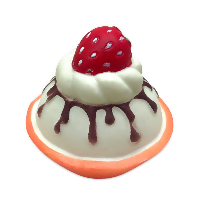 Aankomst Kawaii Aardbei Chocolade Taart Squishy Langzaam Stijgende Squeeze Speelgoed Kids Baby Decompressie Speelgoed 10*9 Cm