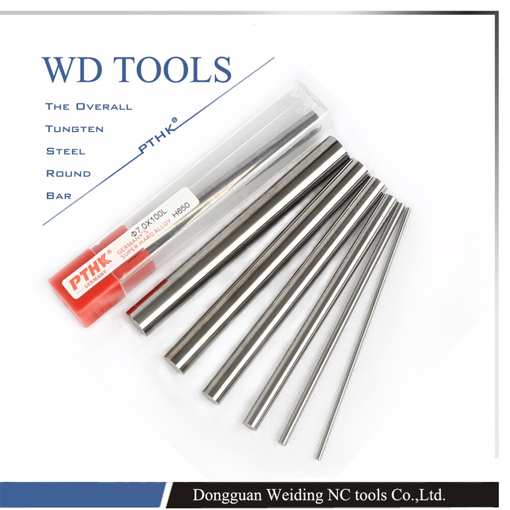 Barra de carburo de tungsteno de alta dureza Barra de carburo de tungsteno de 1 piezas 2,5X100 HRC65