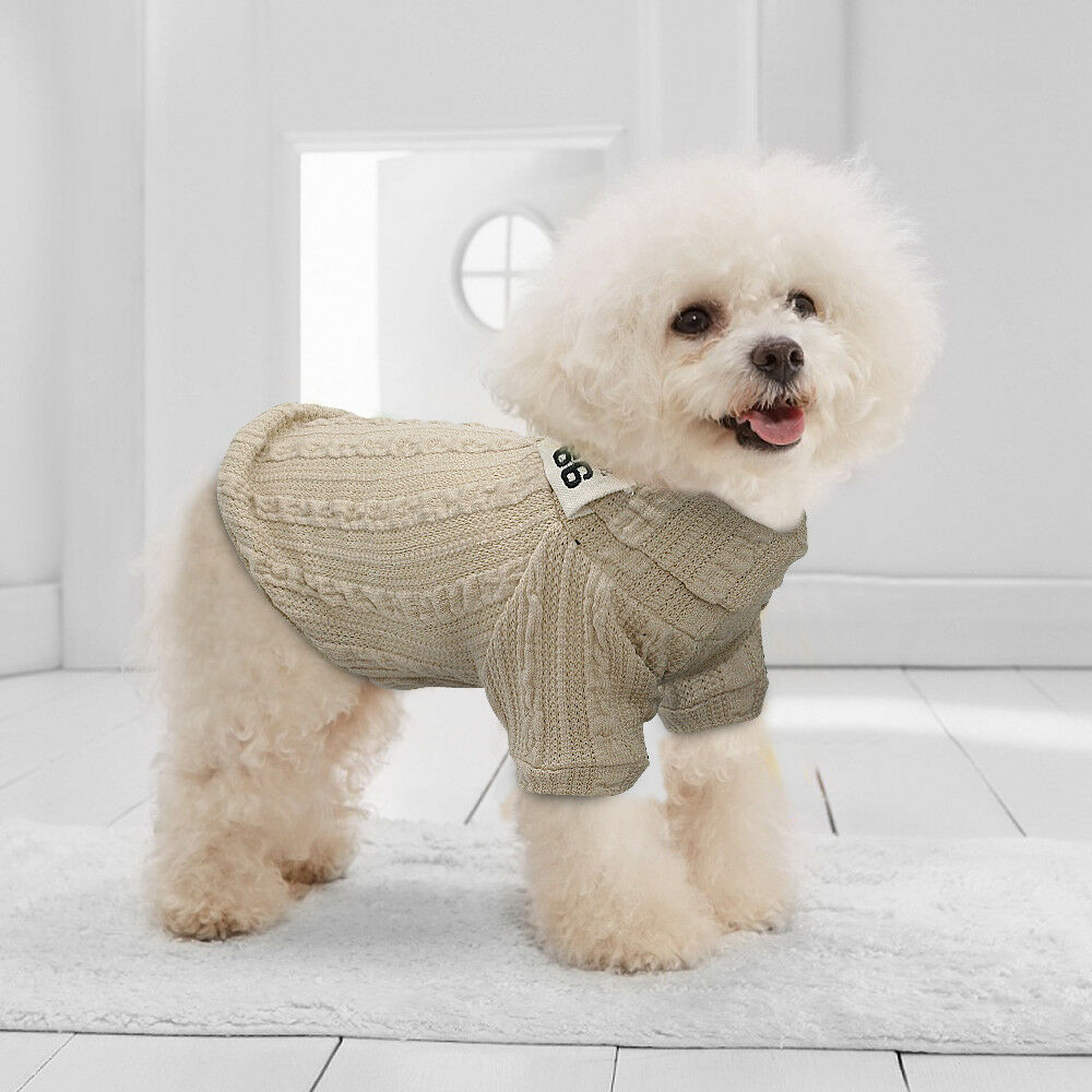 Pull tricot pour animaux chat | Chiot, chien, tricot , pulls classiques, tricot à col roulé, petits chiens, chaton chats, vêtements tricot doux