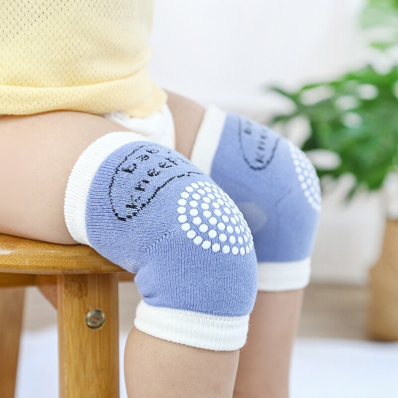 Coderas antideslizantes para niños pequeños, accesorios para bebés, rodilleras con sonrisa, Protector, rodillera de seguridad, calentador de piernas para niñas y niños: Blue