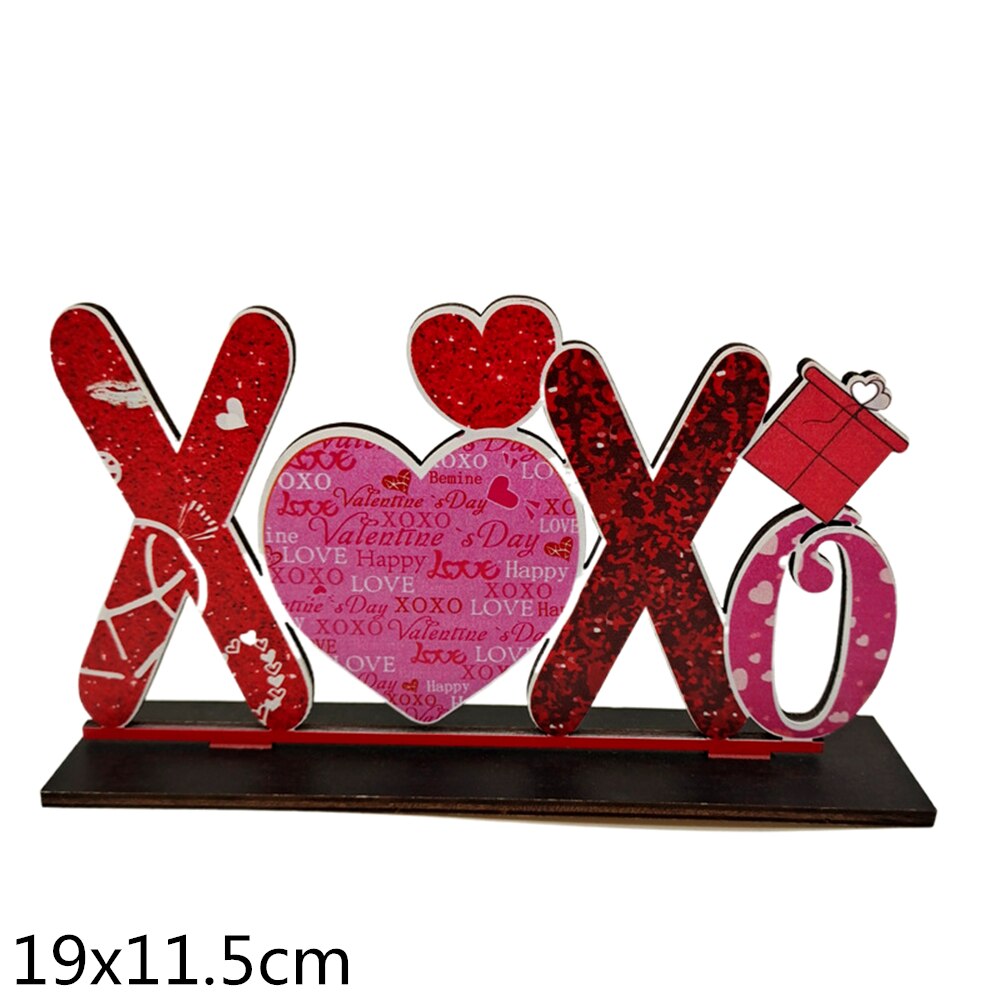 Valentine&#39;s Day Wooden Table Sign Decoration Romantic Table Centerpiece Sign Wedding Letter Decoration for Valentine Day Decor..: 5