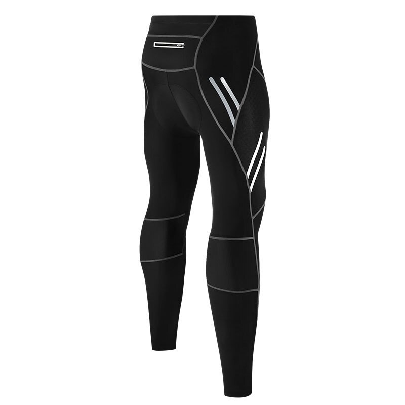 TWTOPSE Pro Cycling Tights Pants Compression 3D Gel Pad MTB Bike Road Bicycle Pants Trousers Reflective Breathable Clothing: Black Cycling Pants / M