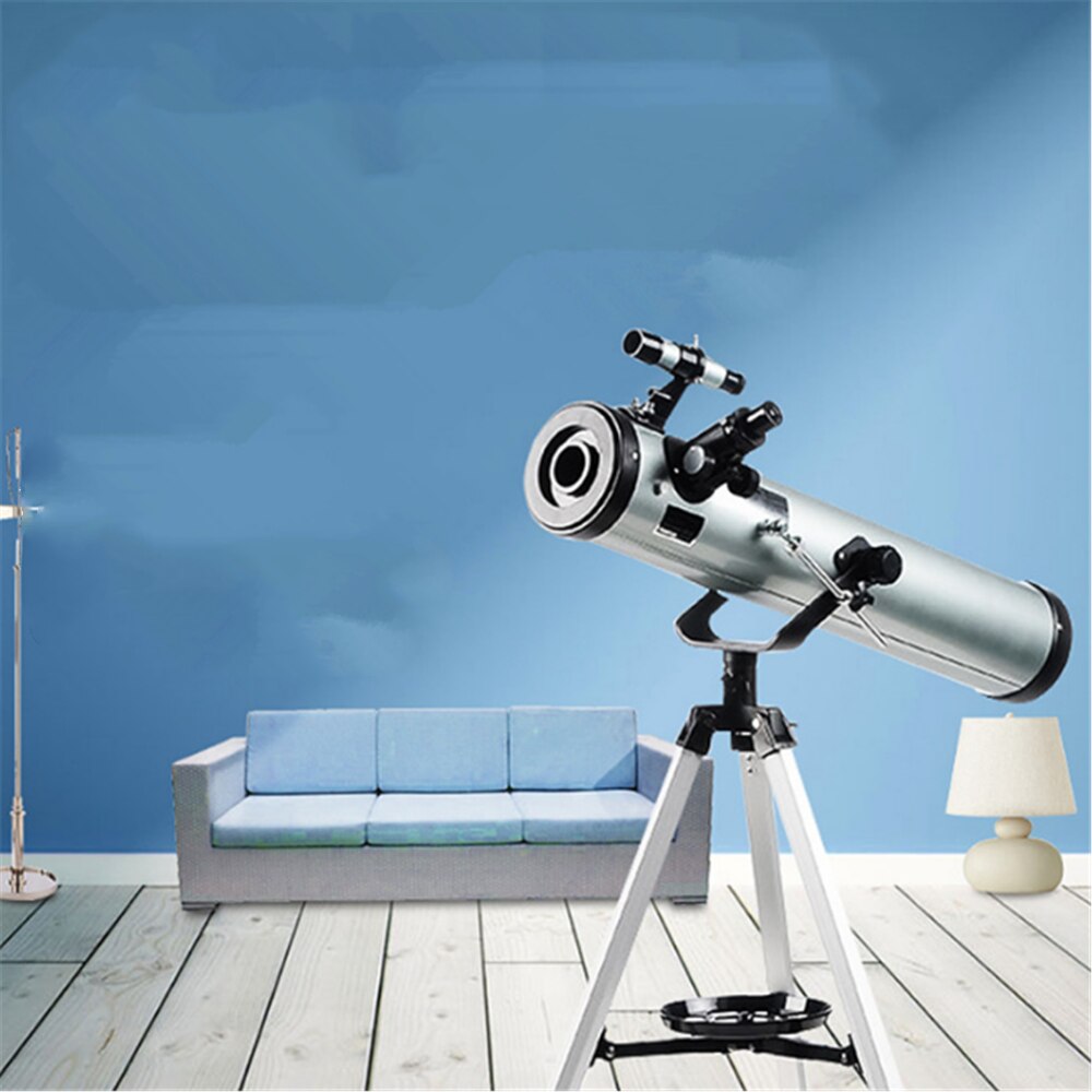 F76700 Large-caliber Telescope HD Night Vision High-powered World Dual-use Astronomical Telescope: silver