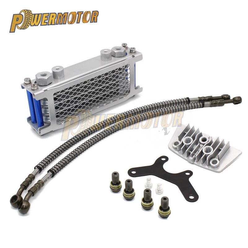 Kit de refroidissement d&#39;huile de moto, refroidisseur d&#39;huile pour 50cc 70cc 90cc 110cc 125cc 140cc Dirt Pit Bike DAX Pocket Bike