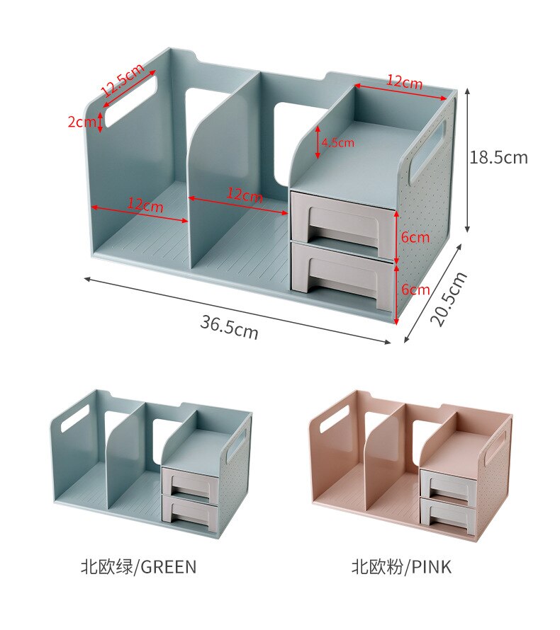 multifunctional home desk portable bookshelf office stationery magazine drawer folder storage rack