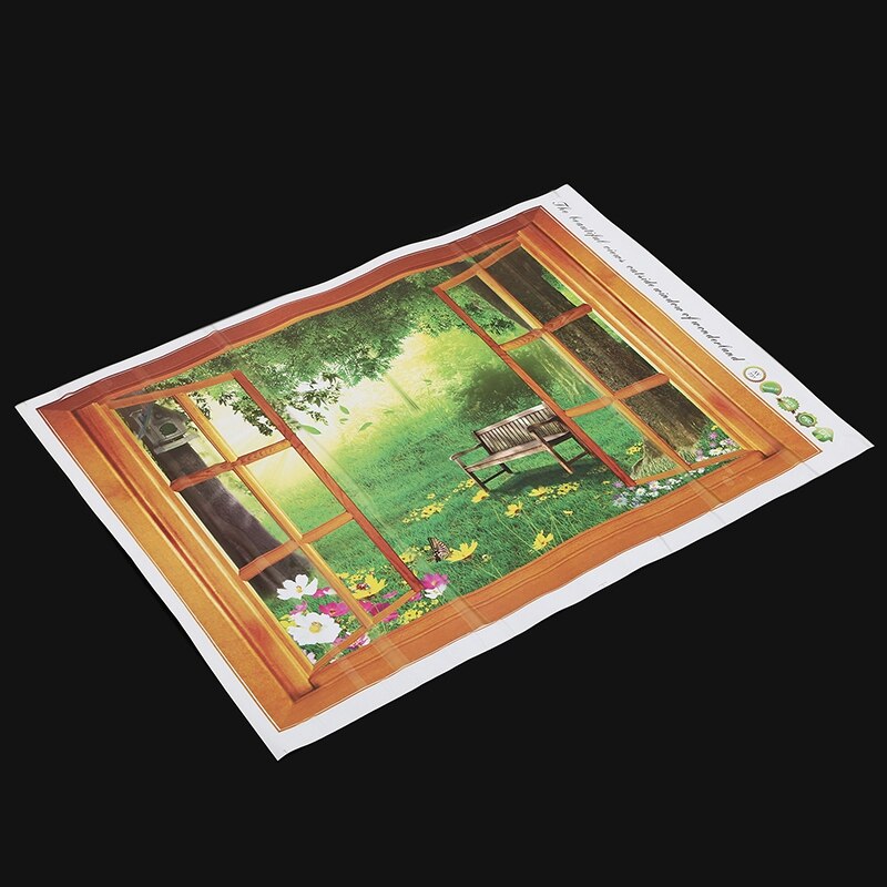 Removable 3D Window Scenery Wall Sticker home Decor Decals Mural Decal Exotic View