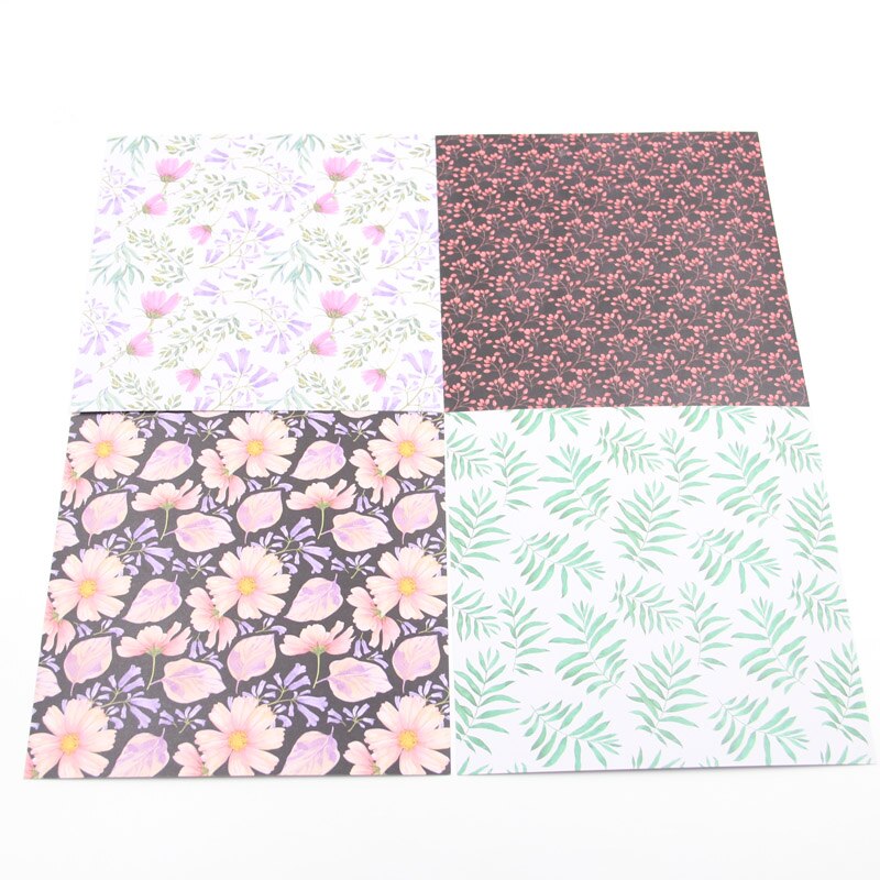 KLJUYP 12 Sheets Little Autumn Scrapbooking Pads Paper Origami Art Background Paper Card Making DIY Scrapbook Paper Craft