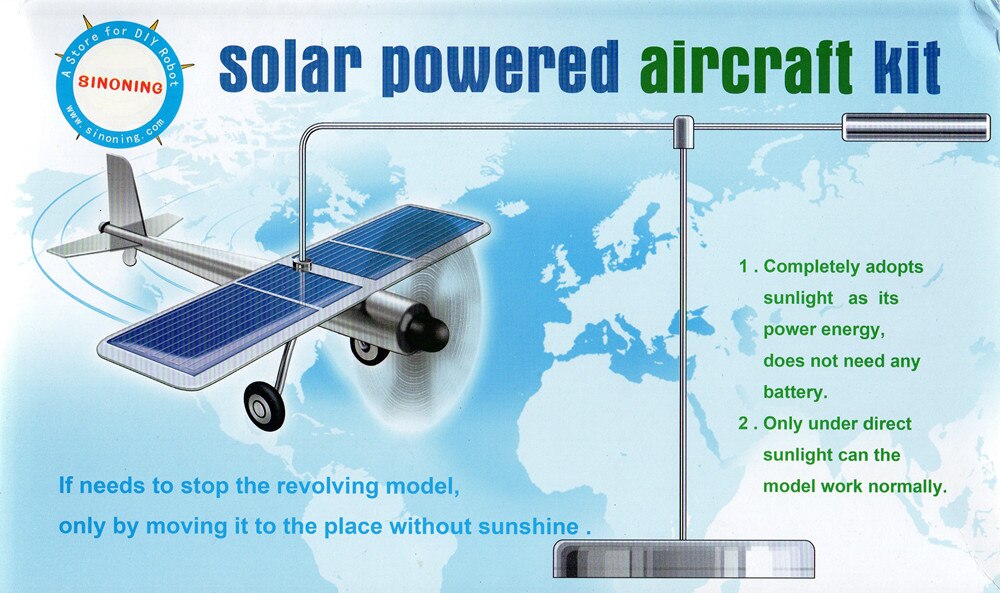 Auto ornamente Solar- flugzeug-modell flugzeug Solar- Energe Bildung Bausatz Zeigen Bausatz Neue idee gyropter Drehung