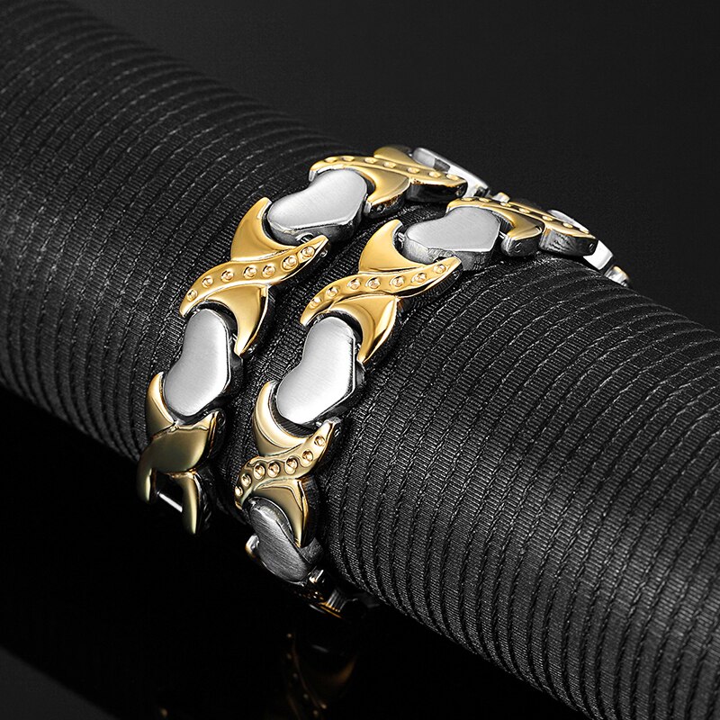 Trend Bracelet Heart Shaped Magnetic Health Bracelet and Bangle Stainless Steel Energy Health Bracelet for Women