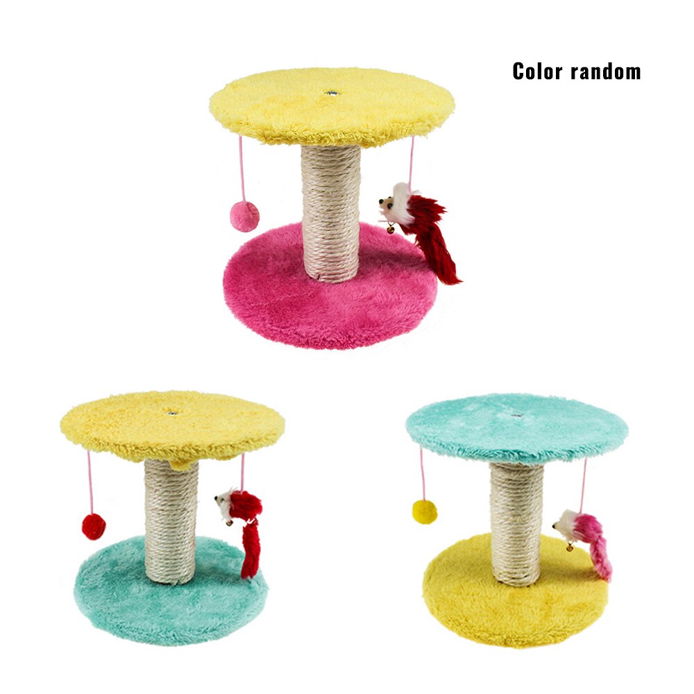 Cat Scratcher Toy Cat Scratching Platform Cat Climbing Frame Cat Kitten Jumping Platform Post Tree Scratcher Pole Yellow Blue: 1PC Random Color