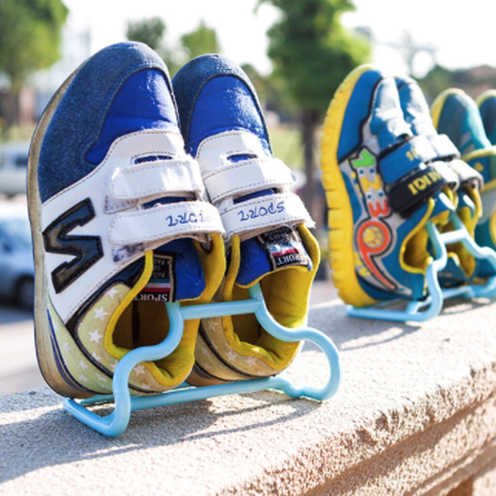 10PCS/Set Multi-Function Shelf Drying Rack Shoe Rack Stand Hanger Children Kids Shoes Hanging Storage Wardrobe Organizer