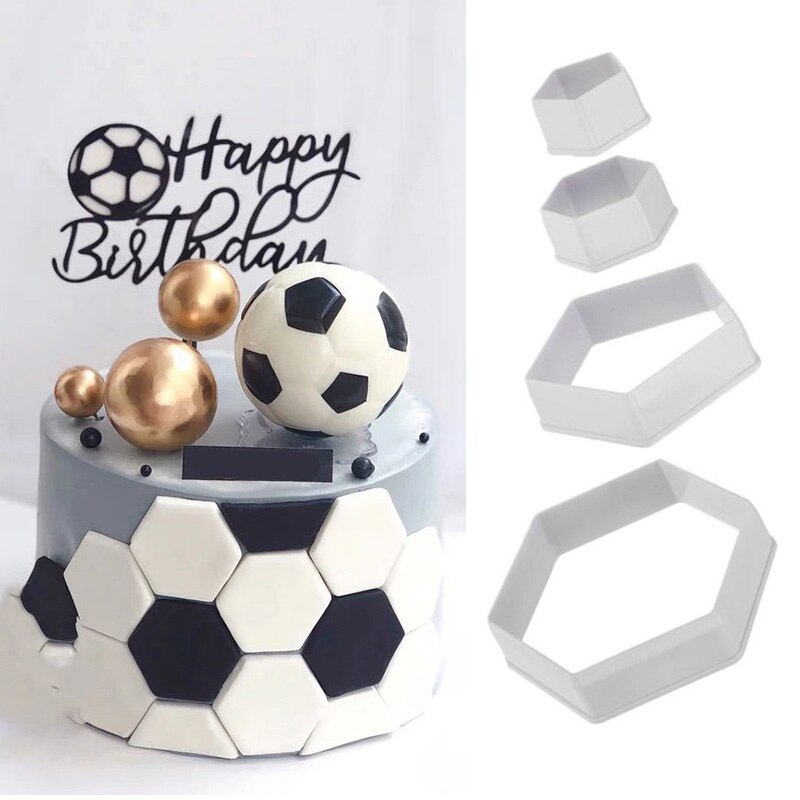 5/4/3 stk kage udstikker plast bagegrej fondant kage form fodbold skyer form kage værktøj kage dekoration køkken tilbehør
