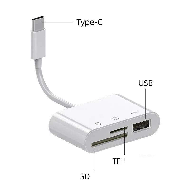 Type-C Adapter TF CF SD Geheugenkaartlezer OTG Schrijver Compact Flash USB-C Voor IPad Pro Huawei Voor Macbook USB Type C Kaartlezer