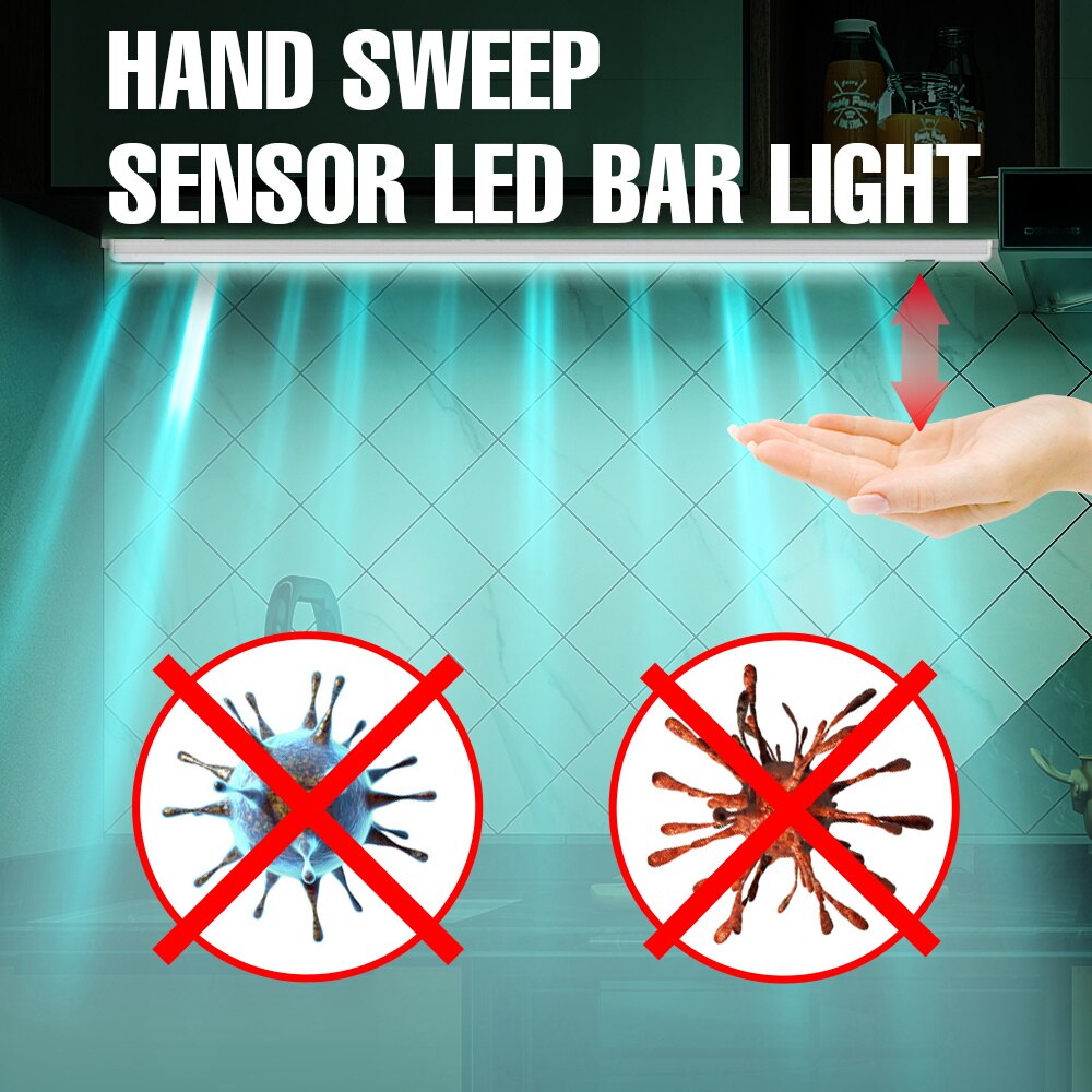 Smart Sensing Ultraviolet Sterilizer Light LED UVC Disinfect Bacterial Hand Sweep UV Germicidal Lamp 20/30/40/50cm Ozone Lamp