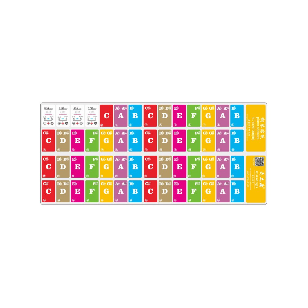 QMG Autocollants Colorés Pour Piano Et Clavier Et Livre Complet De Lecons De Musique Piano Avec Notes Colorees Et Guide QMG Autocollants Colorés Pour Piano Et Clavier Et Livre Complet De Lecons De Musique Piano Avec Notes Colorees Et Guide