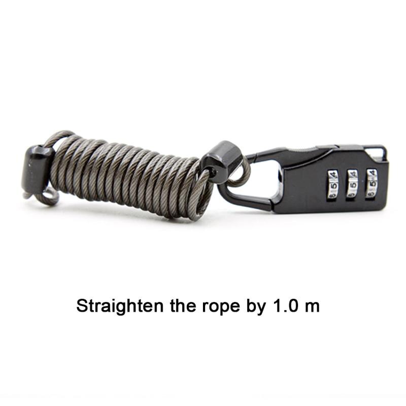 Bike Lock Spring Disc Security Lock Portable Spring Anti-theft Bicycle Code Lock Mini 3 Digits Combination Password Accessories
