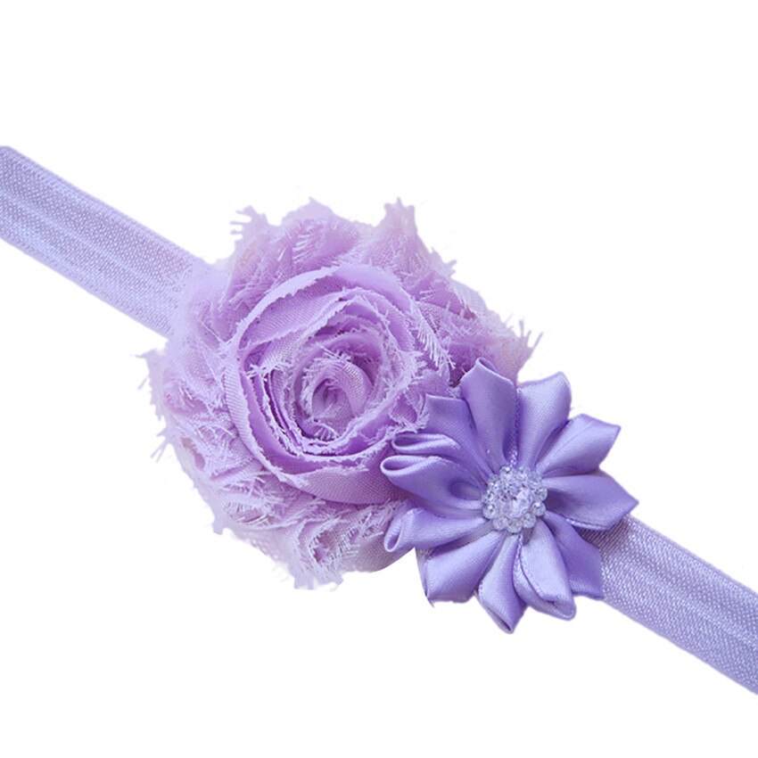 5 st härliga hårband baby pannband flickans pannband chiffong hår blomma objekt typ huvud rosett klämmor babytillbehör
