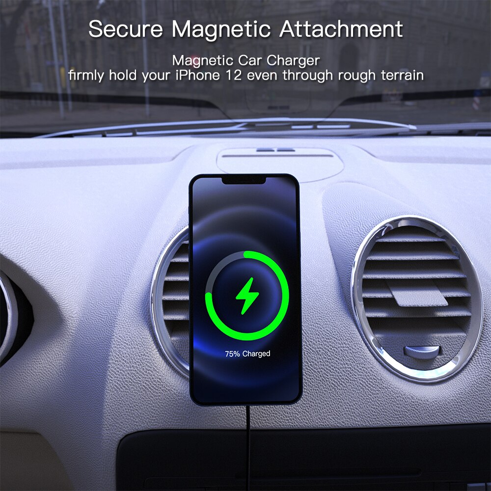 The Magnetized On-Board Wireless Charger For Phone 12 Is Safe And Stable The 15W Quick Charging Station For Mobile Phone