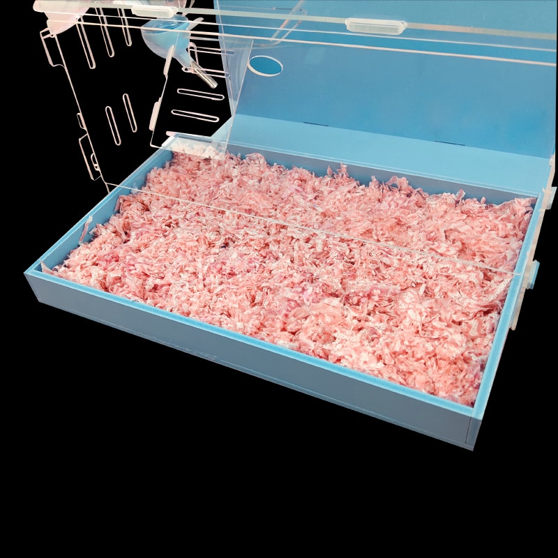 Maison de Hamster bleu grande taille Villa acrylique Double cobaye Cage petit animal de compagnie pour un Hamster Bservation nid