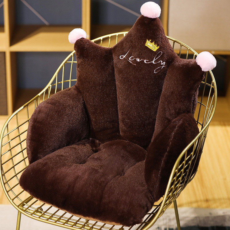 Cojín de felpa con forma de pata de gato para bebé y niño, cojín para silla de comedor, esterilla de sofá para el hogar, suelo interior, de decoración de invierno: Crown 4