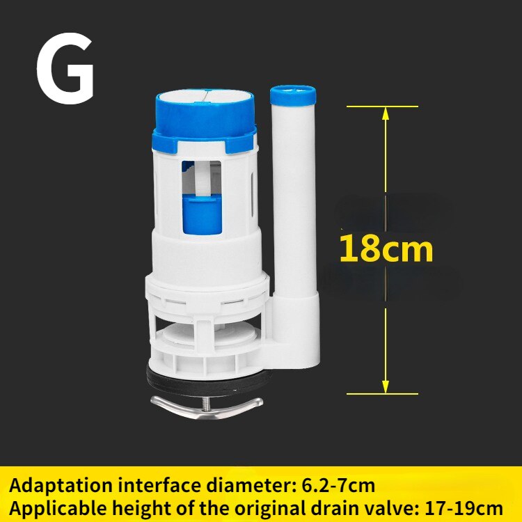 Toilet tank fitting toilet inlet valve drain valve toilet button replacement: G
