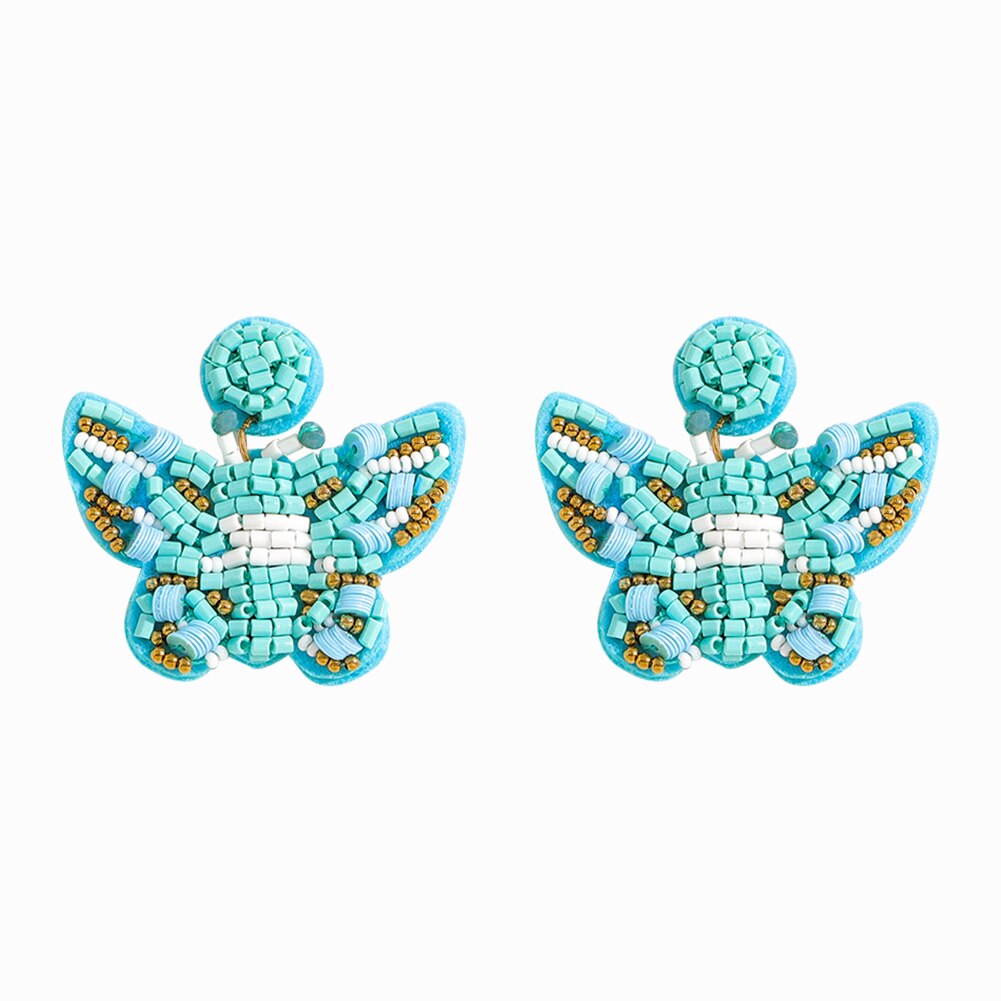 Vedawas Mode Vlinder Kralen Oorbellen Voor Vrouwen Trendy Handgemaakte Acryl Dier Oorbellen Bruiloft Sieraden Party: Blue