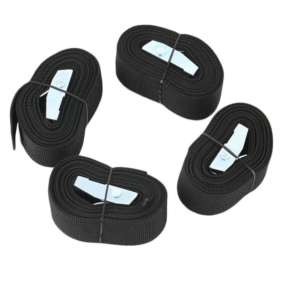 4 pcs 2.5cm * 200cm Cargo Lashing Polyester Webbing Straps Hold and Secure Ratchet Tie Down with Cam Buckle Winch Strap