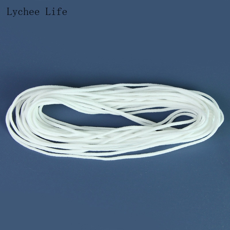 Lychee Life Round Elastic Bands Rope Rubber Hanging Rope Cords For DIY Sewing Accessories