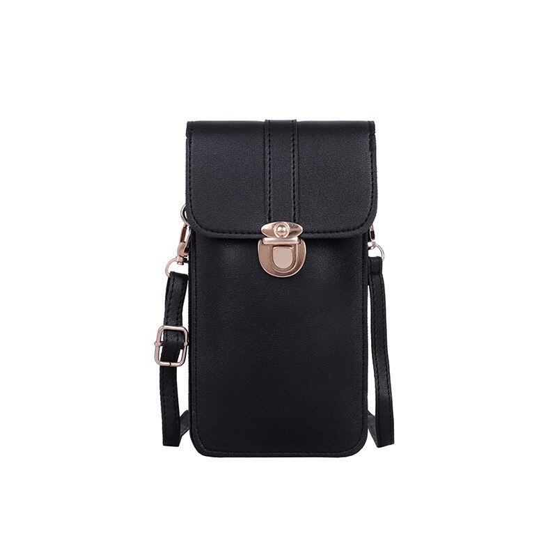 Female Bag Casual Mobile Phone Coin Purse Small Bag All-match Single Shoulder Messenger Bag: Black