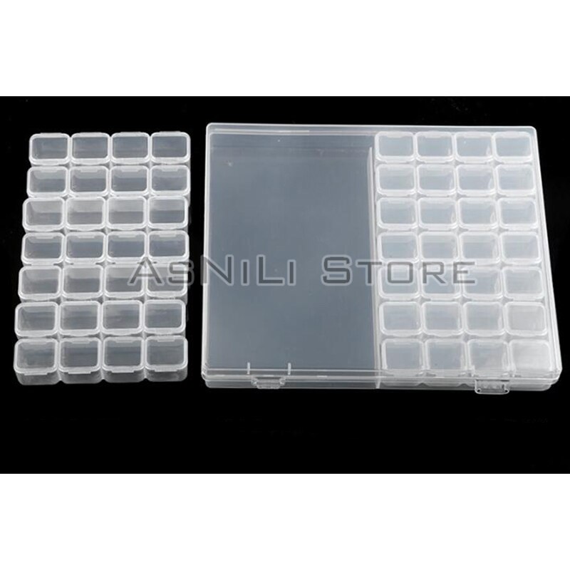 56 Grids DIY Diamond Painting Rhinestone Transparent Plastic Storage Box Embroidery Beads Cross Stitch Cases Organizer