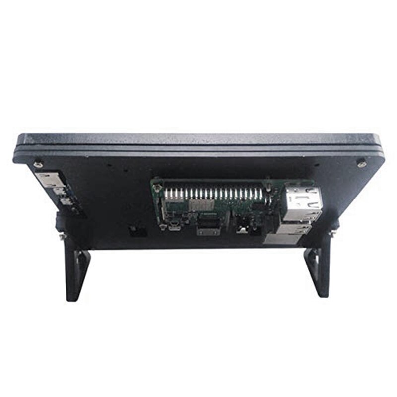 Soporte de pantalla LCD para Raspberry Pi 3, carcasa acrílica, color negro, 7 pulgadas