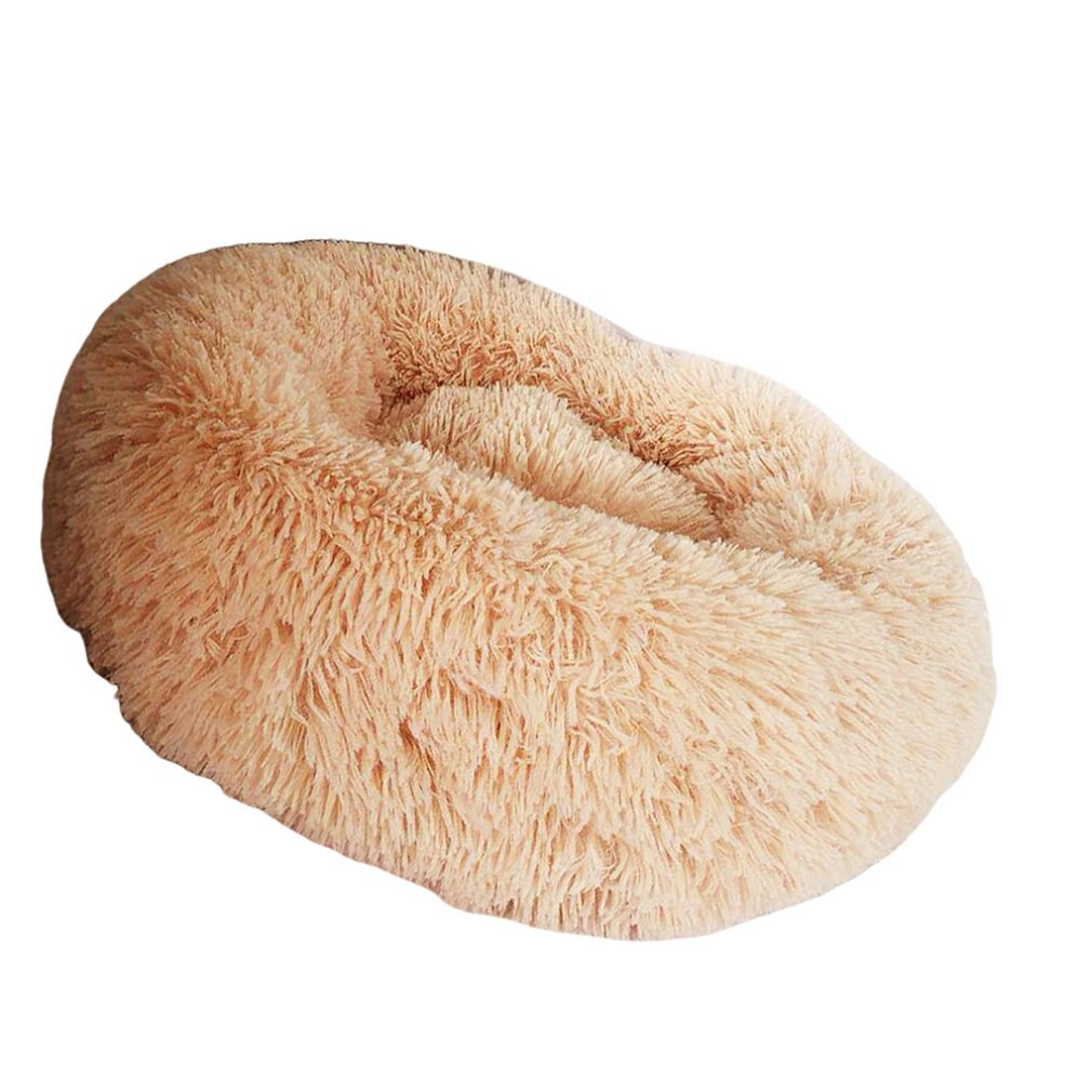 Super Soft Dog Bed Washable long plush Dog Kennel Deep Sleep Dog House Velvet Mats Sofa For Dog Chihuahua Dog Basket Pet Bed: apricot / 40CM