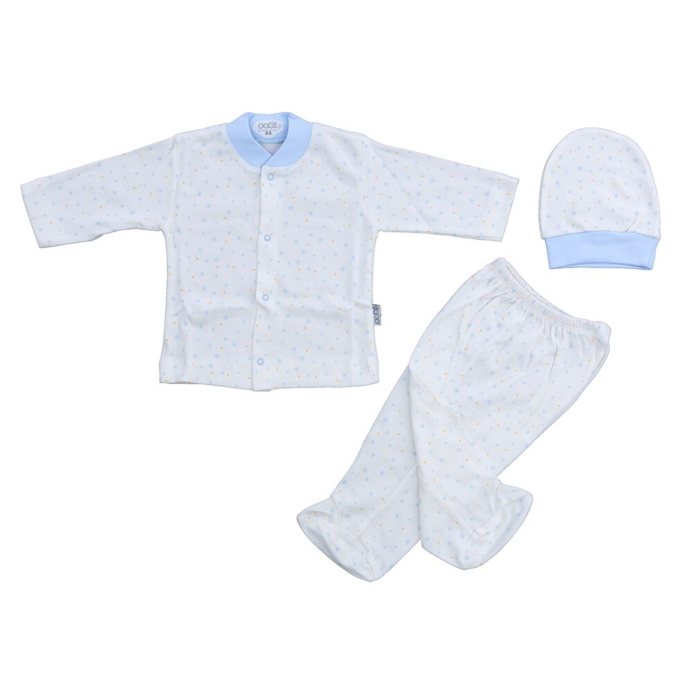 Baby Pyjama Jurk Kleding Voor Meisjes Jongens Nachtkleding Kinderen Nachtkleding Pasgeboren Sets Badjas 0-3 Maand Vier Seizoen katoen: White-Blue