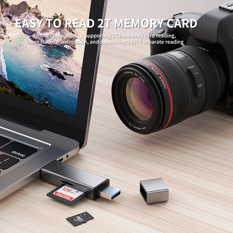 Elough 4 IN 1TF Card Reader OTG Adapter USB3.0 Flash Drive SD TF Card Reader Type c to Micro SD Adapter Mobile Phone Accessories