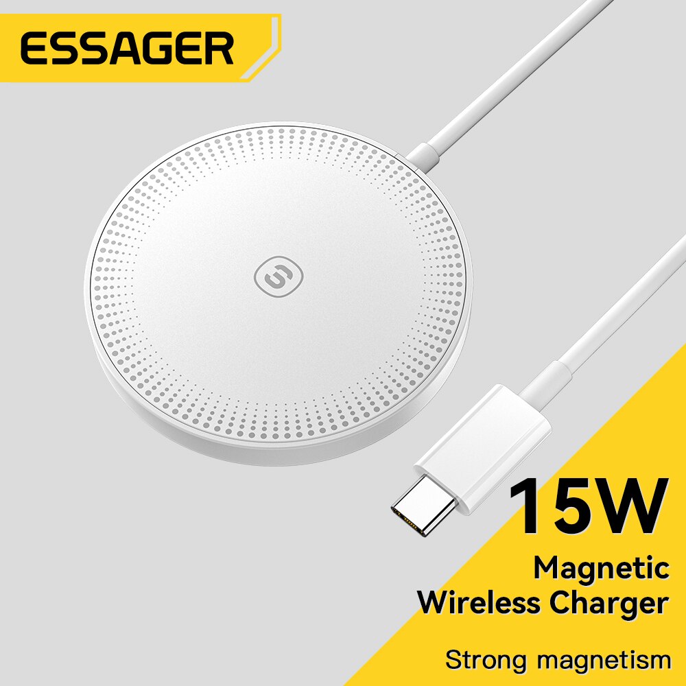 Essager 15W Carregadores Sem Fio Qi Magnéticos Carregamento Rápido para iPhone 14 13 12 Pro Max PD Carregamento Rápido Para Xiaomi Pad Adapter