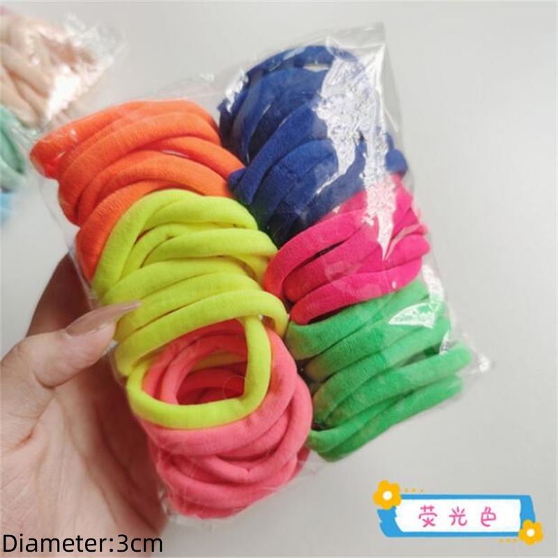 50 Uds. Banda elástica negra para el cabello, lazos, colets, coleteros, resortes, accesorio de goma para niñas y mujeres, conjunto de soporte para coletas sin daños: Amarillo claro