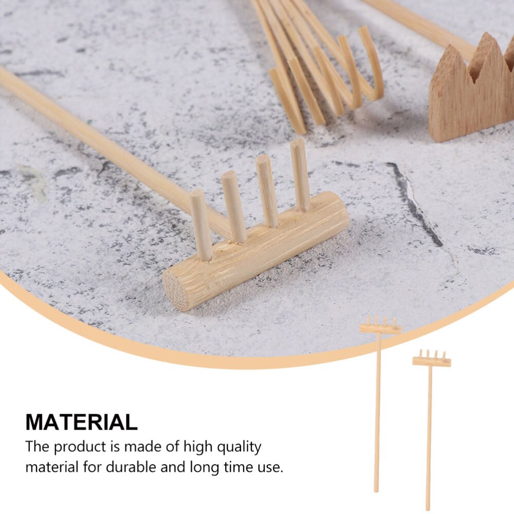 3 Pcs Home DIY Rocks Zen Garden Kit Sets Zen Garden Accessories Rake Sets